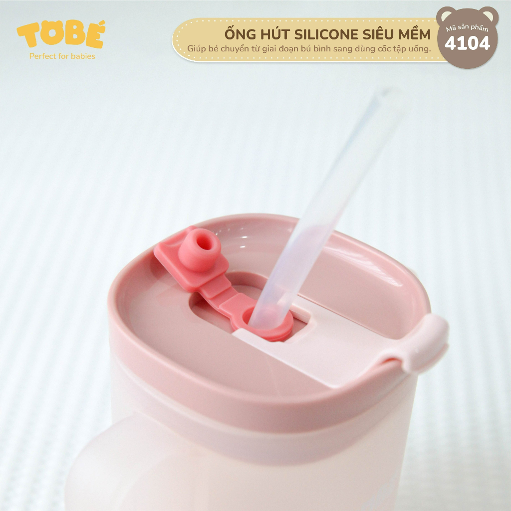 Cốc tập hút Tobe 3 giai đoạn có chia vạch cho bé Lunakidsbaby