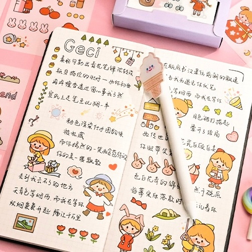 Sticker Giá Rẻ Set 25 Tấm Cute Trang Trí Toploader Decor Bình Nước Dán Mũ Bảo Hiểm Timo ST01-2