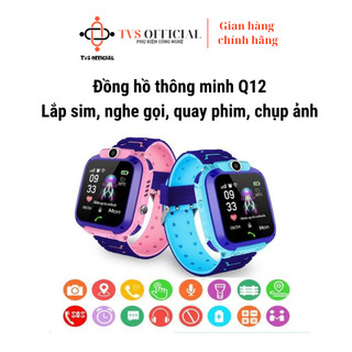 Đồng Hồ Thông Minh Trẻ Em Q12, Chính Hãng TVS Official, Phiên Bản Lắp Sim, Định Vị GPS, Chống Nước, Hỗ Trợ Tiếng Việt