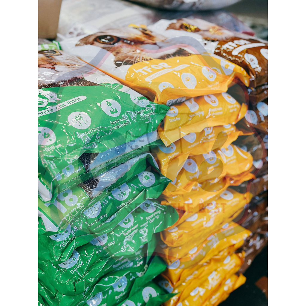 8L - Cát đất sét TFor cho Mèo vón cục nhanh chắc ít bụi hương Cà phê, Táo & Chanh