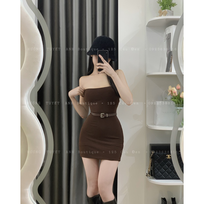 Đầm ống trơn dáng ngắn