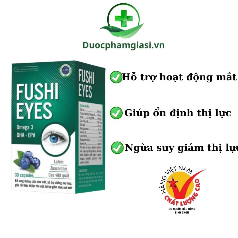 Viên uống bổ mắt chăm sóc mắt viên uống bổ mắt cận thị FUSHI EYES Sản Phẩm Chính Hãng 100% - 30 viên