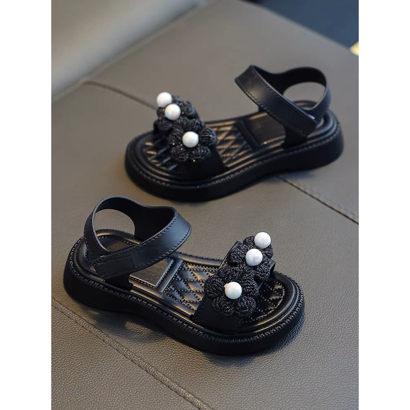 Sandal bé gái đi học đi chơi cao cấp bông thêu