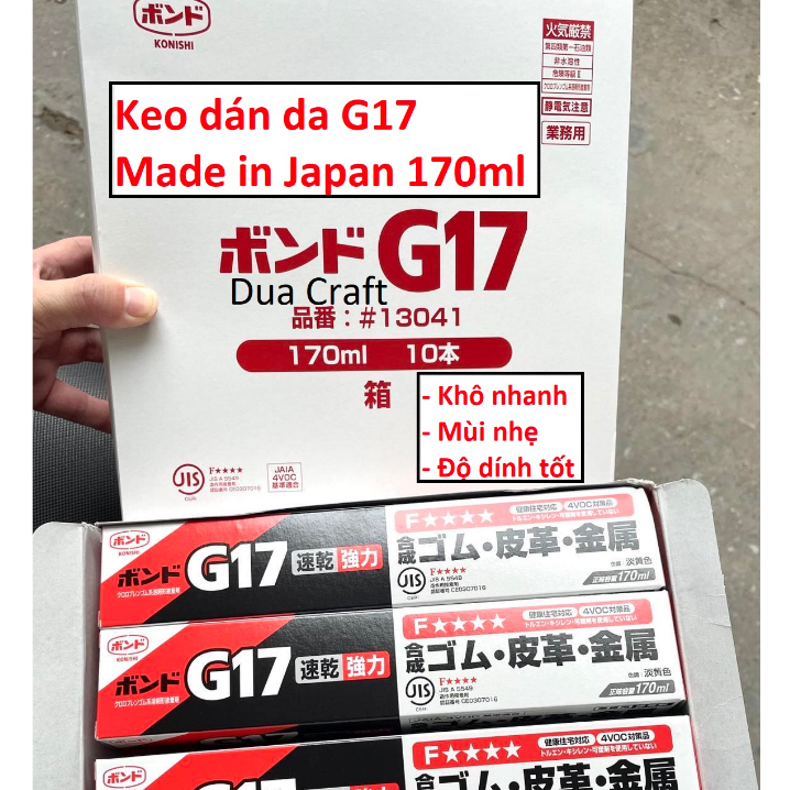 G17 keo dán da, vải Nhật Bản ( 170ml )