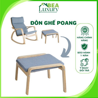 Đôn ghế poang bập bênh, đôn ghế thư giãn, đọc sách, decor phòng, với khung gỗ bạch dương cao cấp, nhiều màu lựa chọn
