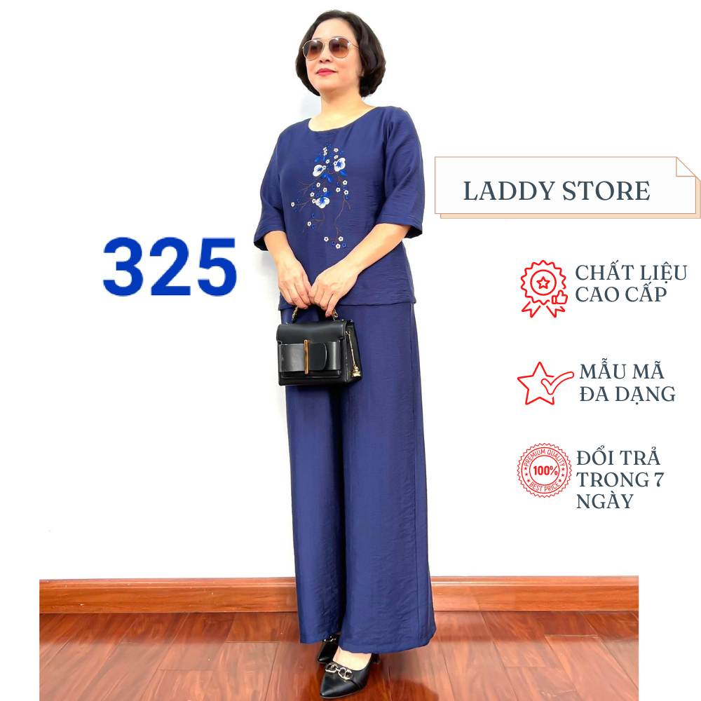 Đồ Bộ Đũi Trung Niên Cao Cấp Cho Mẹ Và Bà Mặc Đi Tiệc Đi Chơi - Laddy Store