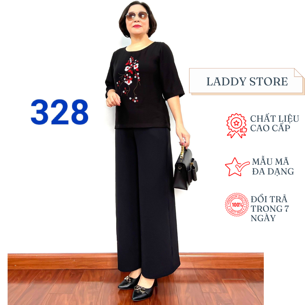 Đồ Bộ Đũi Trung Niên Cao Cấp Cho Mẹ Và Bà Mặc Đi Tiệc Đi Chơi - Laddy Store