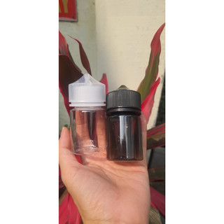Lọ chiết tinh dầu, mực xăm 60ml dáng lùn màu Trắng, đen trong