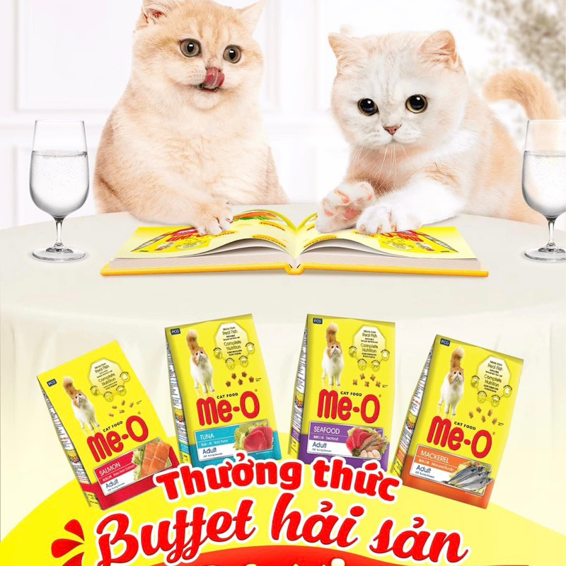 Hạt Me-O cho mèo con, mèo lớn gói 350g 400g