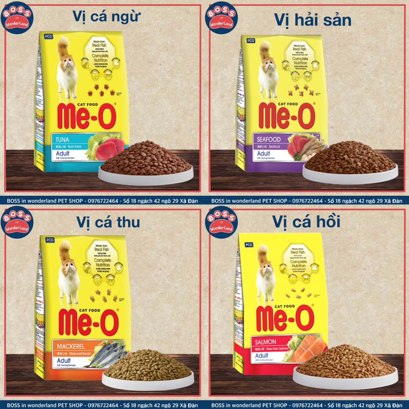Hạt Me-O cho mèo con, mèo lớn gói 350g 400g