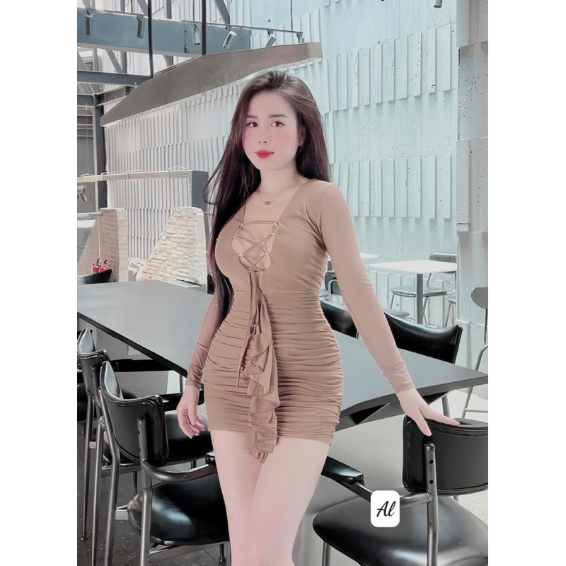 Váy body bèo đan dây ngực gợi cảm sexy
