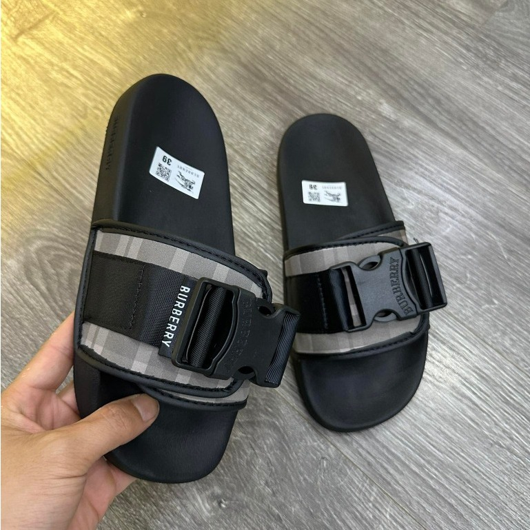 Dép Lê Bbr Kẻ Gắn Khuy Cài Nam Nữ Cháy Phố - Dép Quai Ngang Đế Tăng Chiều Cao Hot 2023