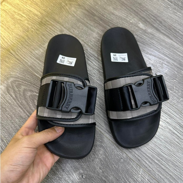 Dép Lê Bbr Kẻ Gắn Khuy Cài Nam Nữ Cháy Phố - Dép Quai Ngang Đế Tăng Chiều Cao Hot 2023