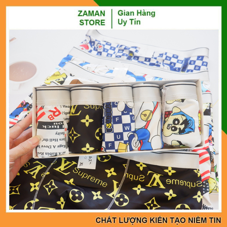 Quần lót nam, sịp đùi thun lạnh cao cấp họa tiết nhân vật hoạt hình Đoremon chất thun lạnh siêu chất | Zaman