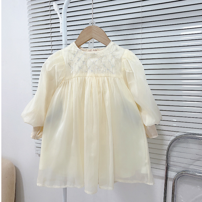 Váy công chúa cho bé gái xinh xắn 10-25kg Váy thu đông cho bé gái Đầm bé gái dài tay Hadukids