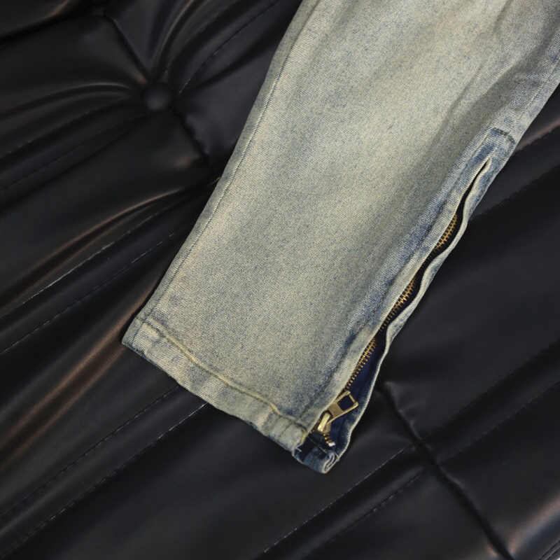 Quần jean nam streetwear sk004,màu vàng vintage,phom slimfit