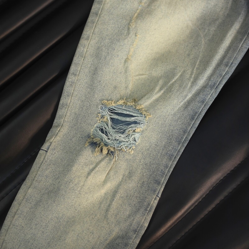 Quần jean nam streetwear sk004,màu vàng vintage,phom slimfit