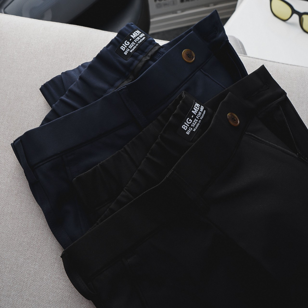 Big size - Quần tây nam big size form baggy lưng thun co giãn bigmen <130kg