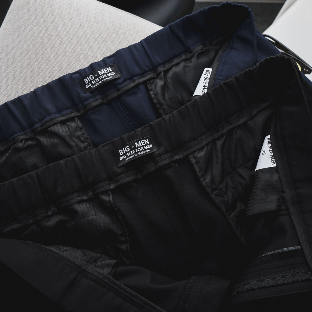 Big size - Quần tây nam big size form baggy lưng thun co giãn bigmen <130kg