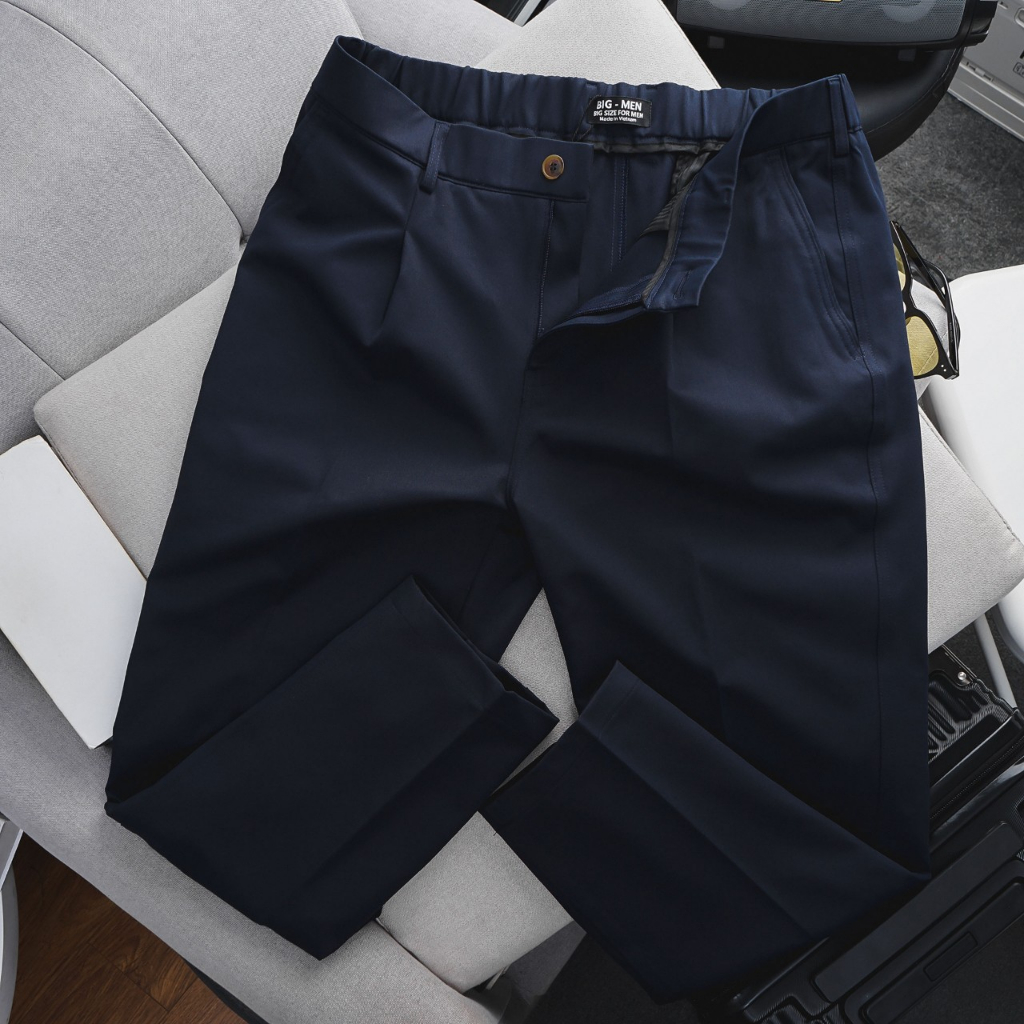 Big size - Quần tây nam big size form baggy lưng thun co giãn bigmen <130kg