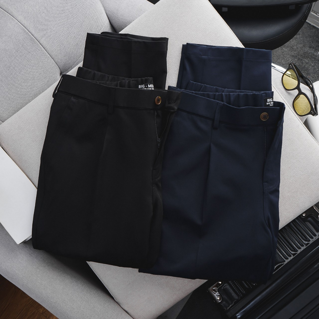 Big size - Quần tây nam big size form baggy lưng thun co giãn bigmen <130kg