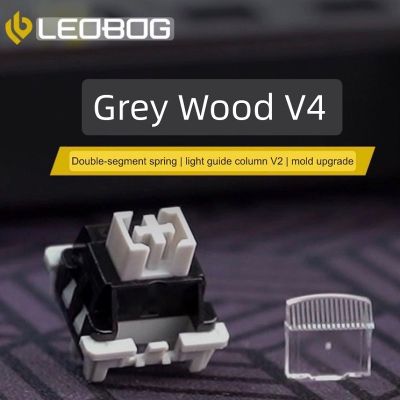 Leobog Graywood V4 linear switch Công Tắc Bàn Phím Cơ Gray wood Ash - Polabe Store