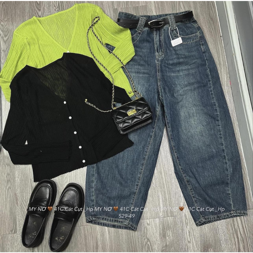 Áo cardigan nữ mỏng 5 cúc tay dài dáng ngắn form vừa, mẫu trơn basic  thời thời trang hot trend mùa thu 2023