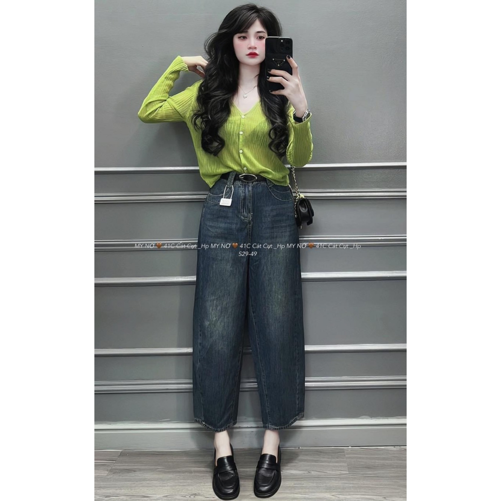 Áo cardigan nữ mỏng 5 cúc tay dài dáng ngắn form vừa, mẫu trơn basic  thời thời trang hot trend mùa thu 2023