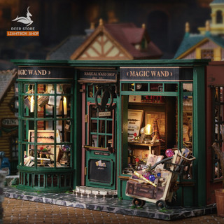  Nhà Búp Bê Bằng Gỗ Thu Nhỏ Với Thiết kế Mở The Magic House. Tặng Dụng Cụ và 2 Bình Keo Mô Hình Nhà gỗ Tự làm DIY F032. 