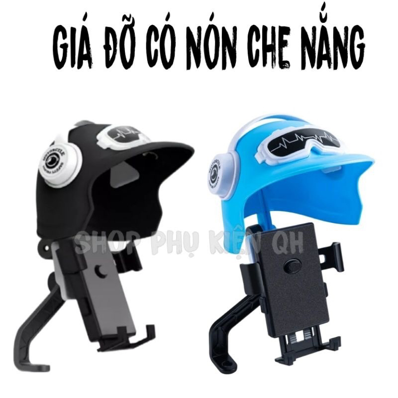 Giá Đỡ Điện Thoại Xe Máy Có Mũ Bảo Hiểm,Kẹp Gắn Chân Gương,Ghi Đông Chống Rung,Nước Xoay 360