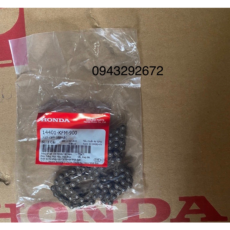 Xích Cam ( 88 mắt ) Dream Việt, Wave 100 Mới (Alpha "A") Honda ( 14401KFM900 )