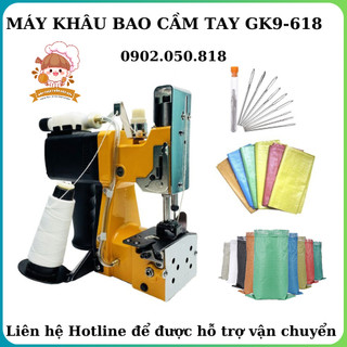 Máy khâu bao cầm tay gk9-616 công suất 210w máy may bao tải có bình dầu phù hợp mọi loại bao bảo hành 1 năm
