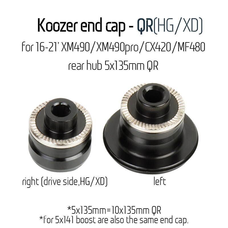 KOOZER Bộ Chuyển Đổi Trục Hub/Đùm Xe Đạp Cho CX420 XM490 MF480 BM440  9x100 10x135 QR 15x100 12x142mm THRU  12x148mm BOO