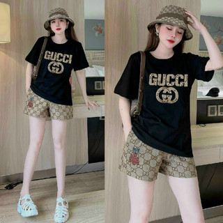 SET SHORT COTTON THÊU PHỐI 3D CAO CẤP, QUẦN TRƠN KHÔNG THÊU