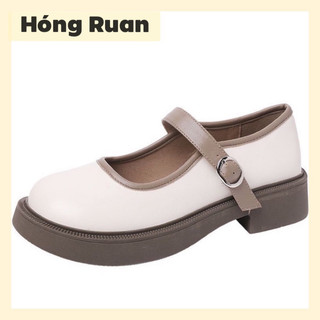 Giày búp bê giày lolita đề bằng dây quai vintage ullzang đơn giản cổ điển