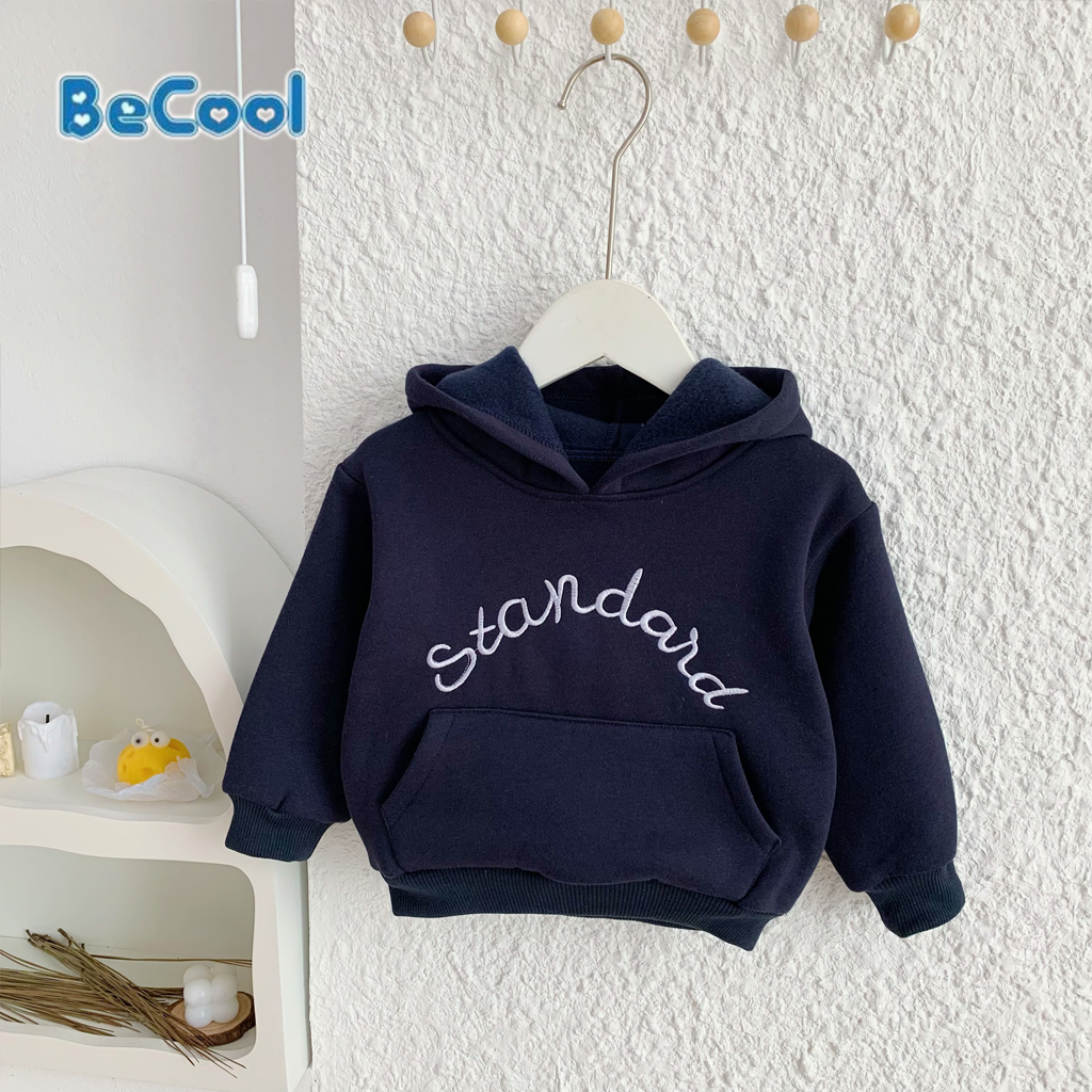 Áo Nỉ Hoodie Cho Bé Trai, Bé Gái Thêu Chữ STANDAR Chất Nỉ Bông Cao Cấp Từ 8-28kg - LEON KIDS