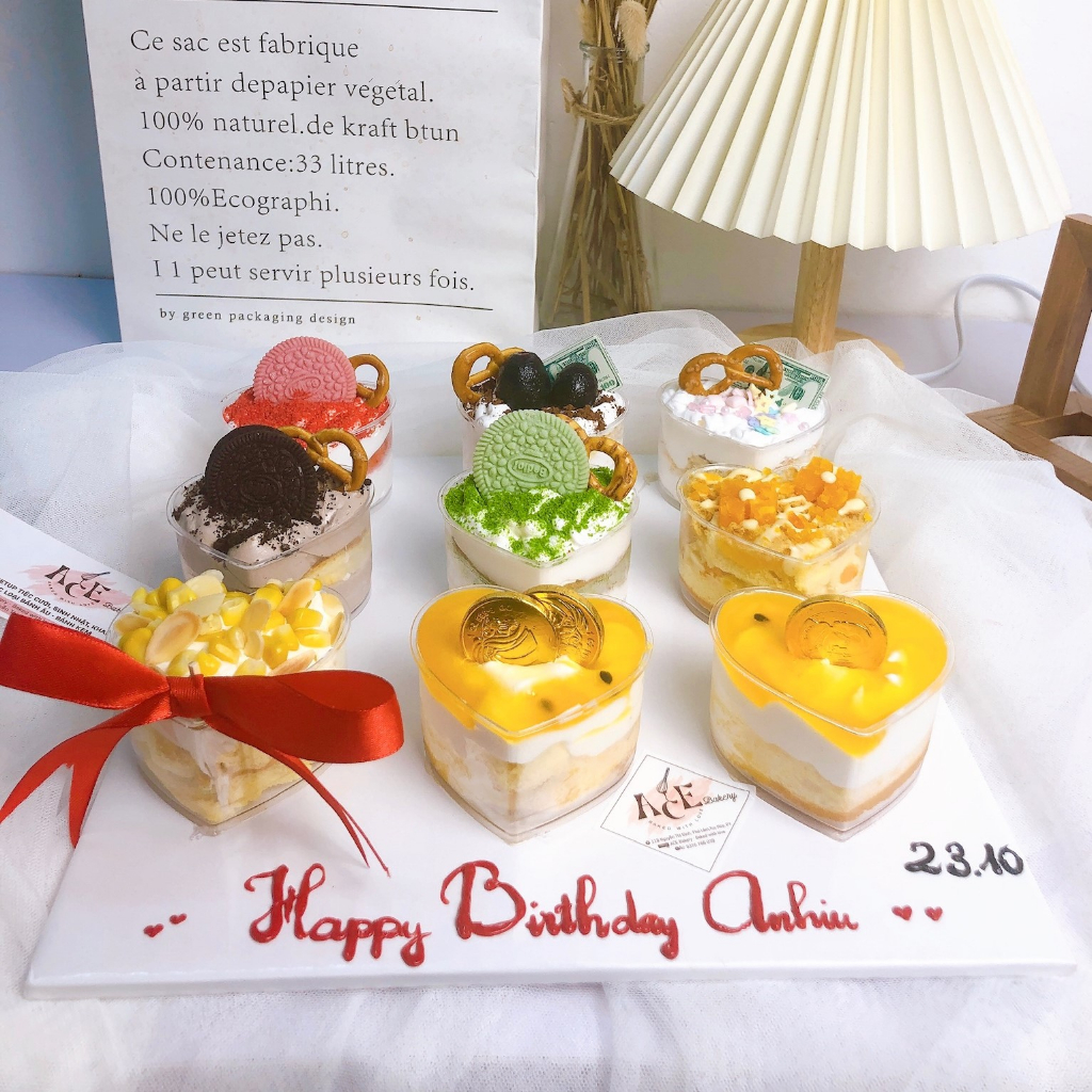Ly trái tim đựng pana cotta, mousse, bánh kem, bánh tiệc 150ml