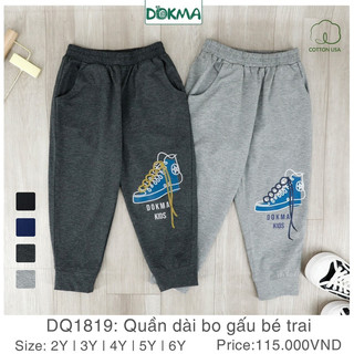 DOKMA - Quần dài cotton cho bé trai 2-6y