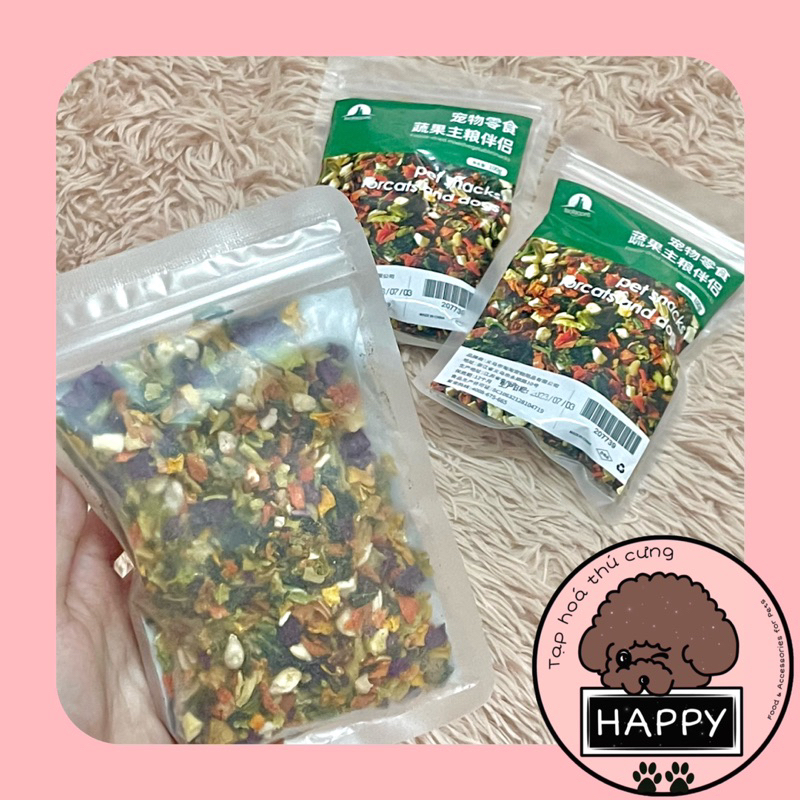 HỎA TỐC | Hỗn hợp rau củ quả khô 20g 50g 100g cho thú cưng / Rau củ sấy thập cẩm Taotaopets chó mèo thỏ bọ sóc hamster