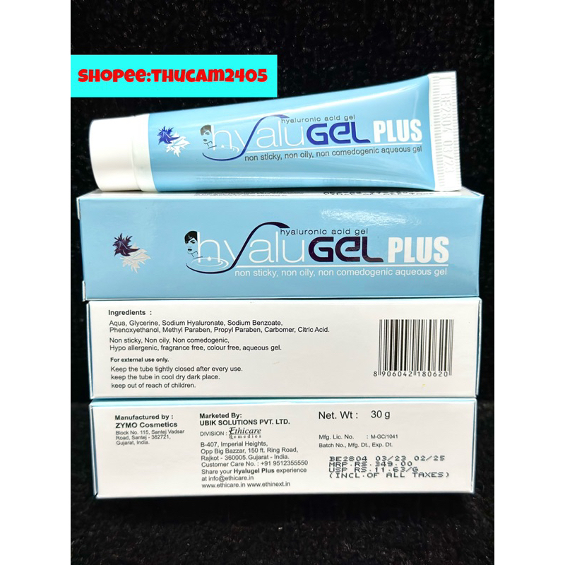 Gel Hyaluronic acid dưỡng ẩm, cấp ẩm chuyên sâu .