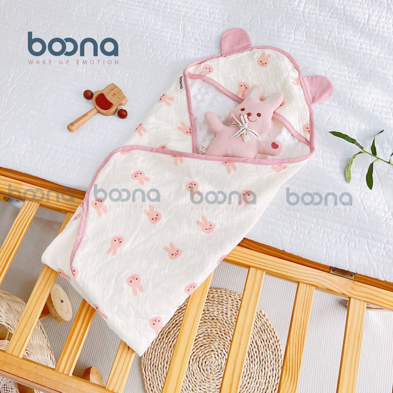 🌿  Ủ XÔ THU ĐÔNG MUSLIN LÓT NHUNG HẠT BOONA CAO CẤP
