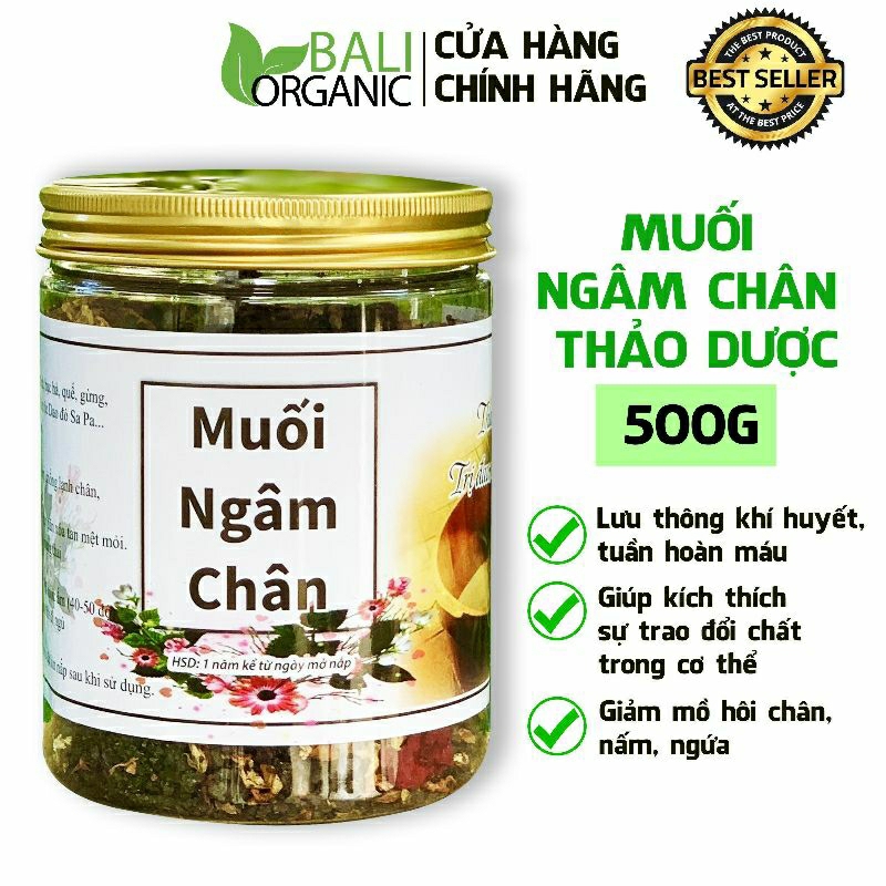 Muối ngâm chân thảo dược Bali Organic 500gr