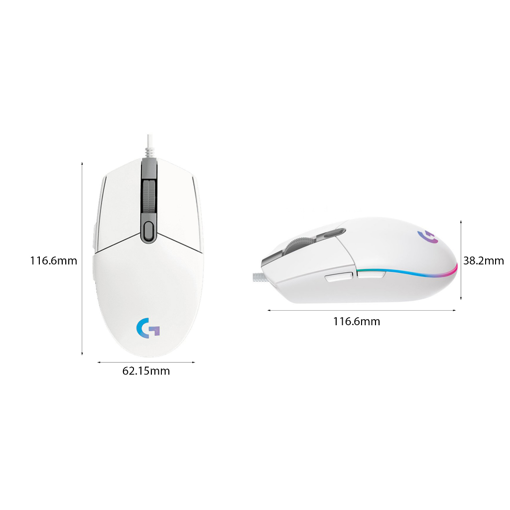 CHUỘT GAME LOGITECH G102 GEN2 BLACK / White