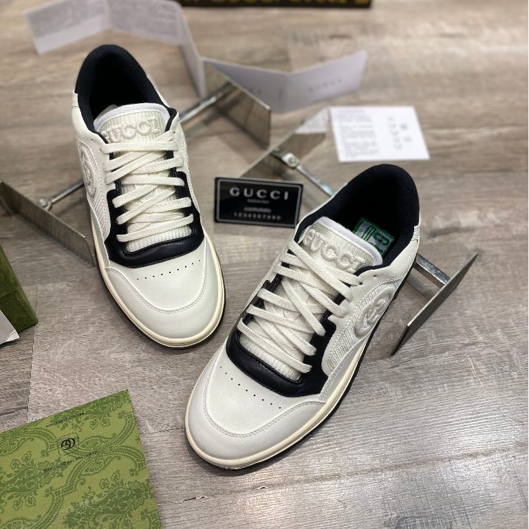 Giày Thể Thao Gucci MAC80 White Black, Giày Gucci MAC80 Trắng Đen Lai Aut Full Box + Bill