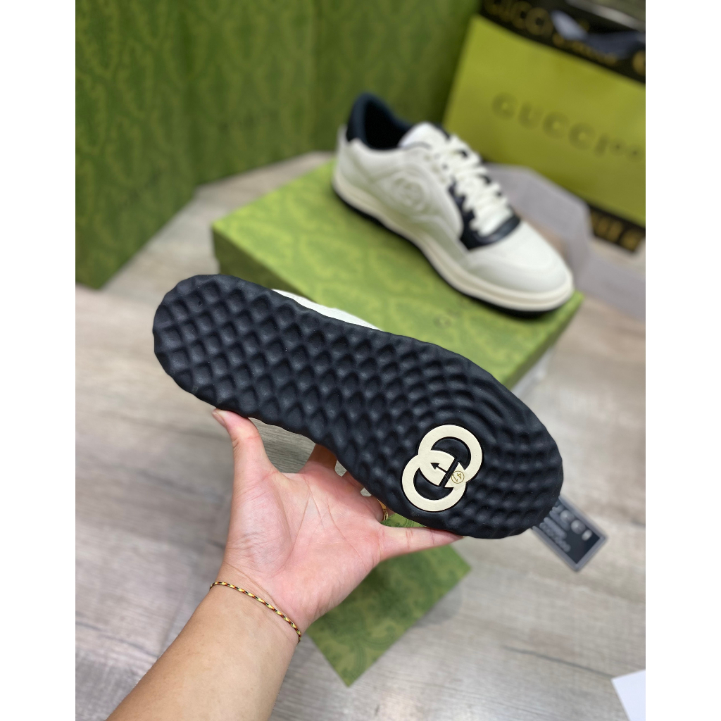 Giày Thể Thao Gucci MAC80 White Black, Giày Gucci MAC80 Trắng Đen Lai Aut Full Box + Bill