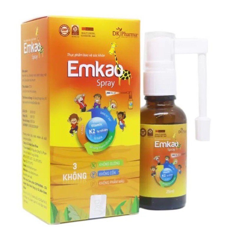 Vitamin D3+K2 Emkao Spray dạng xịt 25ml