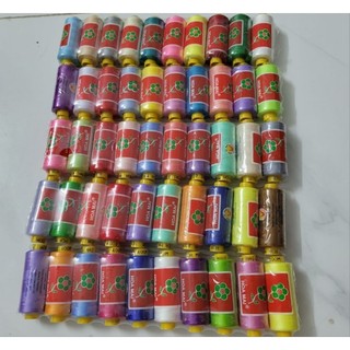 Lốc 10 cuộn chỉ đủ màu hiệu hoa mai - cuộn 400m