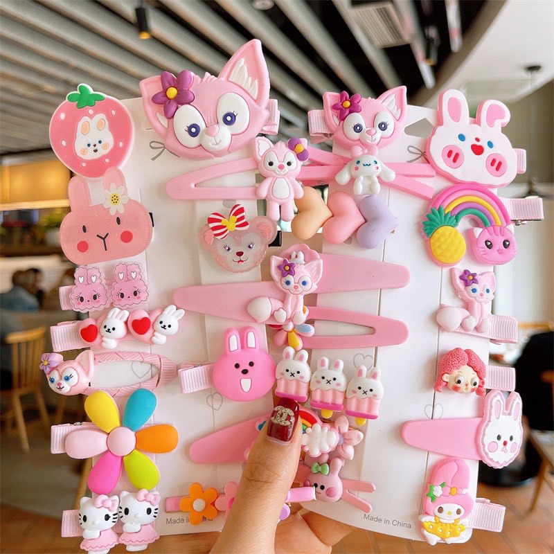 Set 14 Kẹp Tóc Cho Bé Gái Phong Cách Hàn Quốc Xinh Xắn Dễ Thương🌸free ship🌸