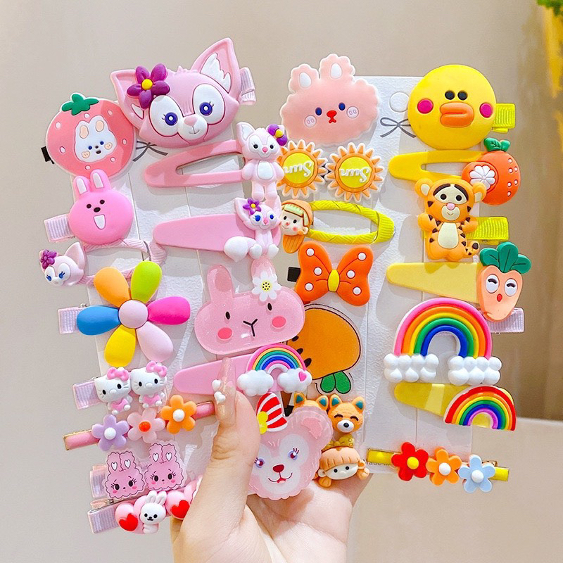 Set 14 Kẹp Tóc Cho Bé Gái Phong Cách Hàn Quốc Xinh Xắn Dễ Thương🌸free ship🌸