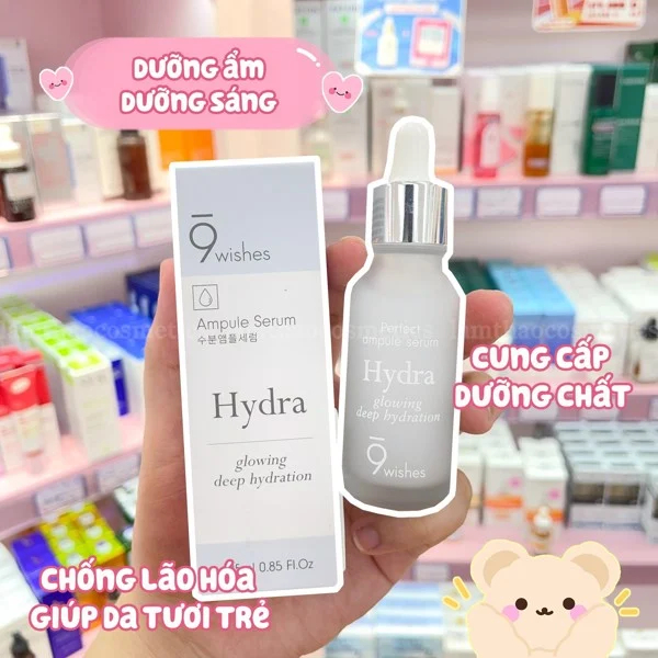 Tinh chất dưỡng ẩm 9 Wishes Hydra Skin Ampule Serum 25ml